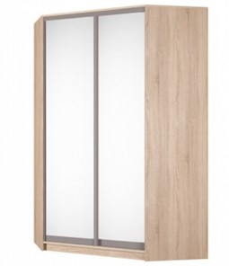 Шкаф угловой Аларти (YA-230х1400(602) (10) Вар. 5; двери D5+D5), с зеркалом в Альметьевске - предосмотр