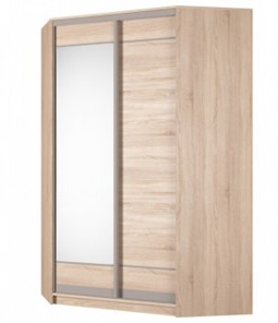 Шкаф угловой Аларти (YA-230х1400(602) (10) Вар. 5; двери D1+D2), с зеркалом в Набережных Челнах