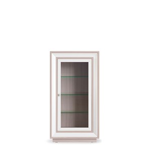 Шкаф низкий  (1 стеклодверь) Прато 776, Ясень светлый \ жемчуг в Набережных Челнах