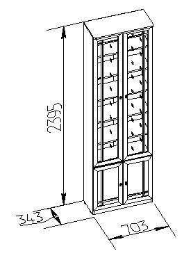 Шкаф для книг Sherlock 32, Дуб Сонома в Альметьевске - изображение 3