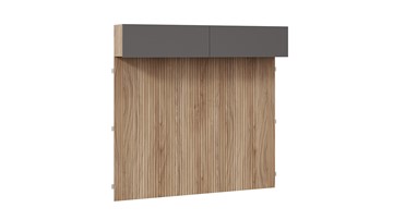 Шкаф настенный с декоративными панелями Порто (366) СМ-393.21.023-24 (Яблоня Беллуно/Графит софт) в Набережных Челнах