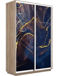 Шкаф 2-дверный Экспресс 1200x600x2400, Абстракция золотая пыль/дуб сонома в Набережных Челнах