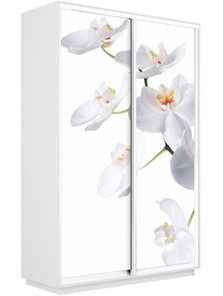Шкаф-купе Экспресс 1400x450x2400, Орхидея белая/белый снег в Альметьевске