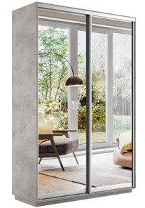 Шкаф 2-дверный Экспресс (2 зеркала) 1200x450x2200, бетон в Набережных Челнах