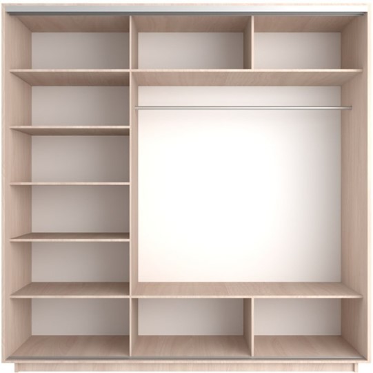 Шкаф трехдверный Экспресс (Комби) 2100х600х2200, дуб молочный в Набережных Челнах - изображение 1