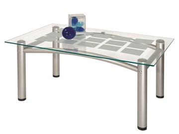 Стеклянный стол Роберт-3М (Металлик) в Набережных Челнах