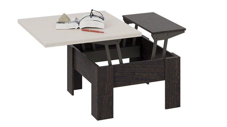 Журнальный раздвижной стол Тип 10 (Венге Цаво/Дуб Белфорт) в Альметьевске - изображение 4