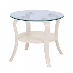 Стеклянный столик в гостиную Аннет с каркасом цвета Бежевый в Зеленодольске
