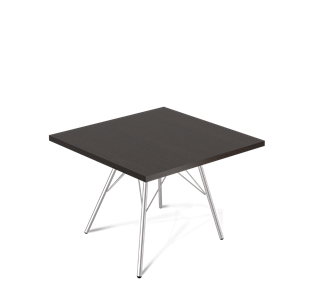 Квадратный столик SHT-S37 / SHT-TT 60/60 ЛДСП (венге луизиана/хром лак) в Набережных Челнах