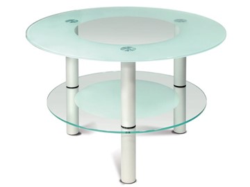 Стеклянный столик Кристалл 3 (алюминий-прозрачное) в Набережных Челнах