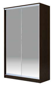 Шкаф 2-х створчатый 2200х1682х420 Хит-22-4-17-88, Матовое стекло, Венге в Нижнекамске
