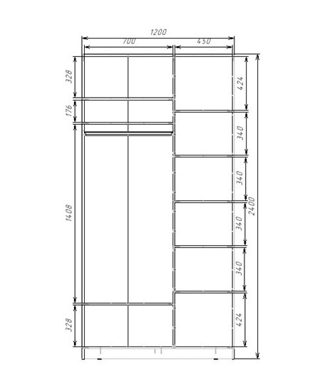 Шкаф 2-х створчатый 2400х1200х620 с двумя зеркалами ХИТ 24-12-55 Белая шагрень в Альметьевске - изображение 2
