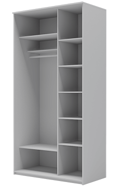 Шкаф 2-х дверный 2400х1682х620 с двумя зеркалами ХИТ 24-17-55 Белая шагрень в Нижнекамске - изображение 1
