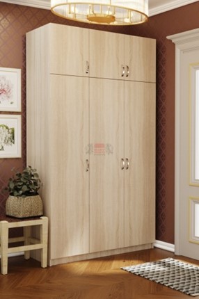 Шкаф распашной Флагман - 2, Дуб Сонома в Альметьевске - изображение