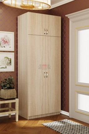 Шкаф распашной Флагман - 4, Дуб Сонома в Альметьевске - изображение