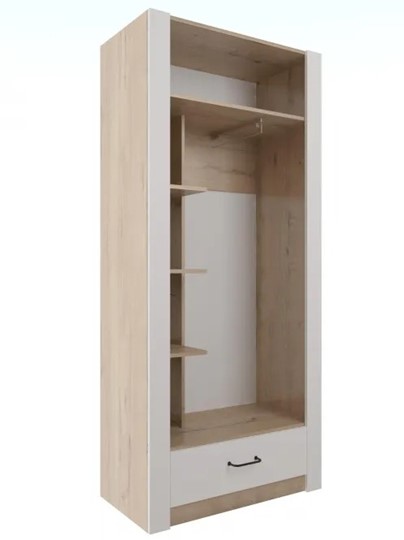 Шкаф гардеробный Ева 5 М1 дуб ирландский/белый матовый в Казани - изображение 1