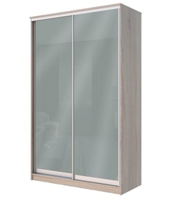 Шкаф 2-х дверный Хит-22-12-22 с цветным стеклом, средне-серый 074, Дуб сонома в Альметьевске