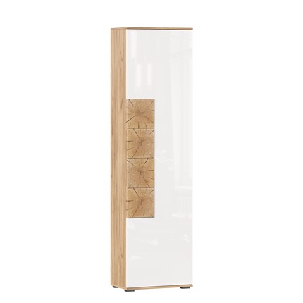 Шкаф одностворчатый Фиджи, 659300, белый/дуб золотой в Казани - изображение