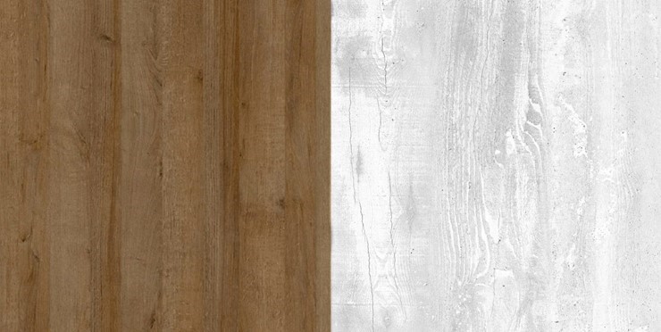 Угловой шкаф Пайн, с зеркалом, ПП7, Дуб Крафт/Бетон Пайн в Набережных Челнах - изображение 2