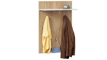 Вешалка для одежды Ханна (Дуб Крафт золотой, Белый Ясень) в Набережных Челнах