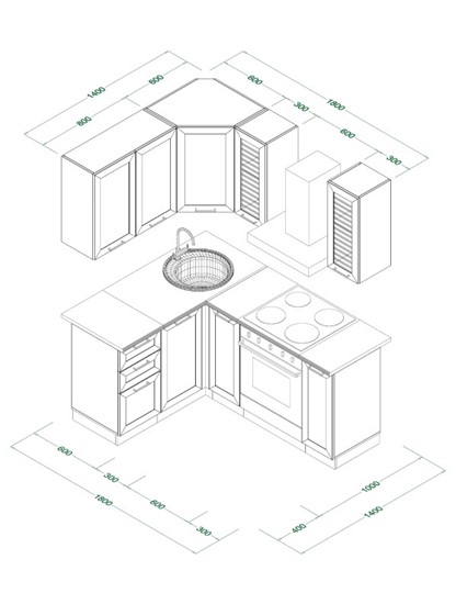 Гарнитур кухонный МК РИВЬЕРА Комплект №9 1,4х1,8м угловая ПВХ Белый в Альметьевске - изображение 8
