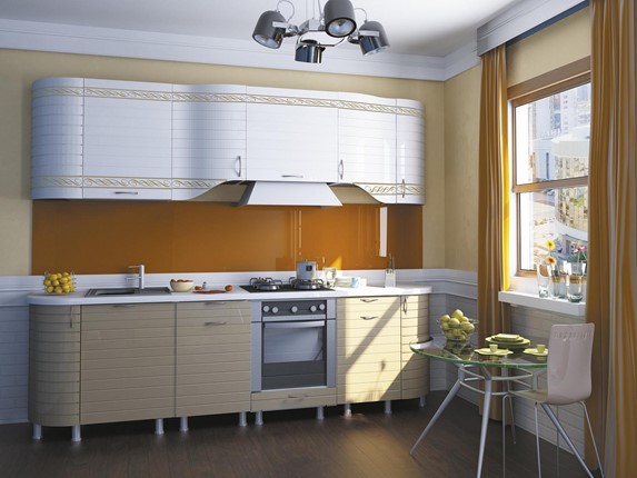 Кухня Анастасия цвет капучино 2 (260 см) в Альметьевске - изображение