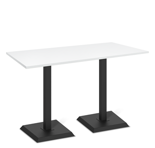 Кухонный обеденный стол SHT-TU5-BS2/Н110 (2 шт.)/ТT 120/80 (черный/белый шагрень) в Набережных Челнах