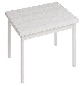 Обеденный стол СТ22, Белый/Белый мрамор в Нижнекамске