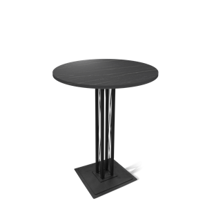 Барный стол SHT-TU6-BS1/H110 / SHT-TT 80 ЛДСП (камень пьетра гриджио черный/черный) в Альметьевске