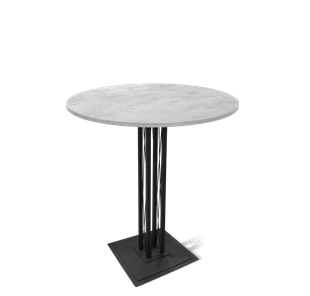 Барный стол SHT-TU6-BS1/H110 / SHT-TT 90 ЛДСП (бетон чикаго светло-серый/черный) в Альметьевске