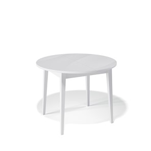 Круглый стол Kenner 1000M (Белый/Стекло белое сатин) в Нижнекамске