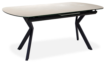 Кухонный раздвижной стол Шамони 2CX 160х90 (Oxide Avorio/Графит) в Альметьевске - предосмотр