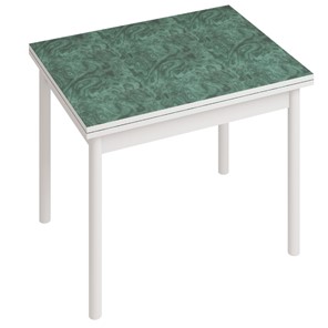 Кухонный обеденный стол СТ22, Белый/Зеленый мрамор в Нижнекамске