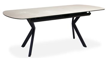 Кухонный стол раздвижной Шамони 3CX 180х95 (Oxide Avorio/Графит) в Казани - предосмотр 1