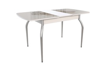 Кухонный стол раздвижной Танго, белый/геометрия в Альметьевске - предосмотр 1