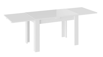 Стол раздвижной Норман тип 1, цвет Белый/Стекло белый глянец в Альметьевске - предосмотр 1