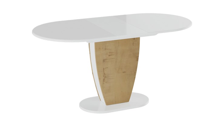 Кухонный стол раскладной Монреаль тип 1 (Белый глянец/Бунратти) в Набережных Челнах - изображение 1