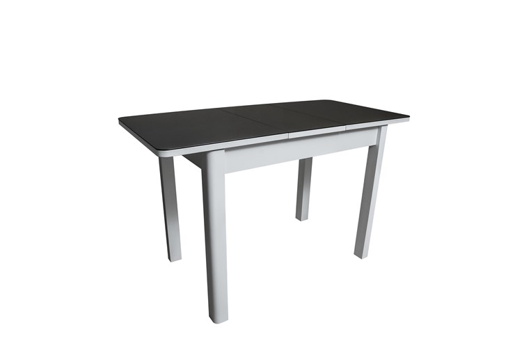 Кухонный раздвижной стол Айсберг-1СТ белое-черное в Нижнекамске - изображение 1