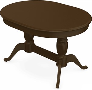 Кухонный стол раздвижной Леонардо-2 исп. Овал, тон 4 (Морилка/Эмаль) в Альметьевске