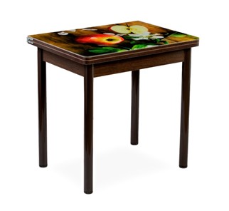 Кухонный пристенный стол СПА-02 СТФ, венге/фотопечать дерево/опоры коричневый в Нижнекамске - предосмотр