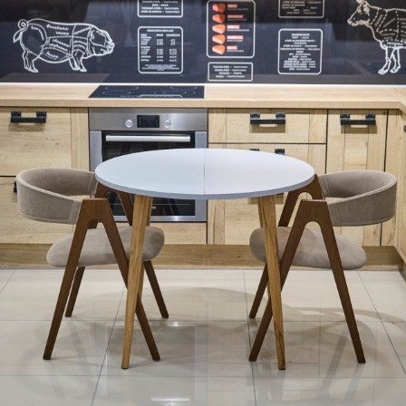 Кухонный стол круглый Серый камень 90*90 см ЛДСП в Нижнекамске - изображение 15