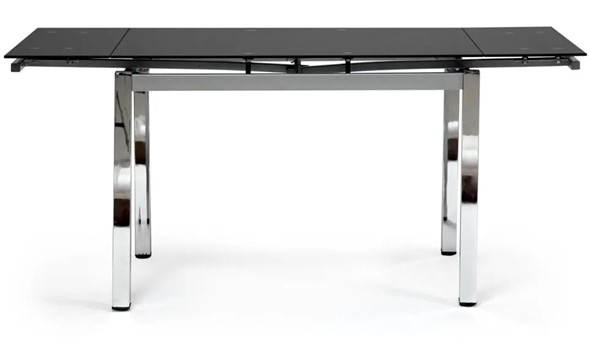 Кухонный стол раздвижной CAMPANA ( mod. 346 ) металл/стекло 70x110/170x76, хром/черный арт.11413 в Нижнекамске - изображение