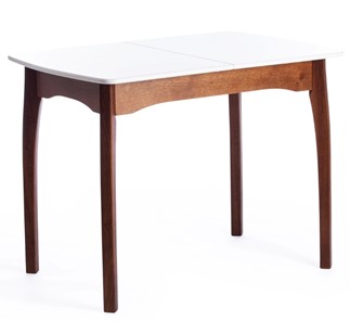 Кухонный стол раскладной Caterina, бук/мдф, 100+30x70x75, коричневый, белый арт.15856 в Нижнекамске