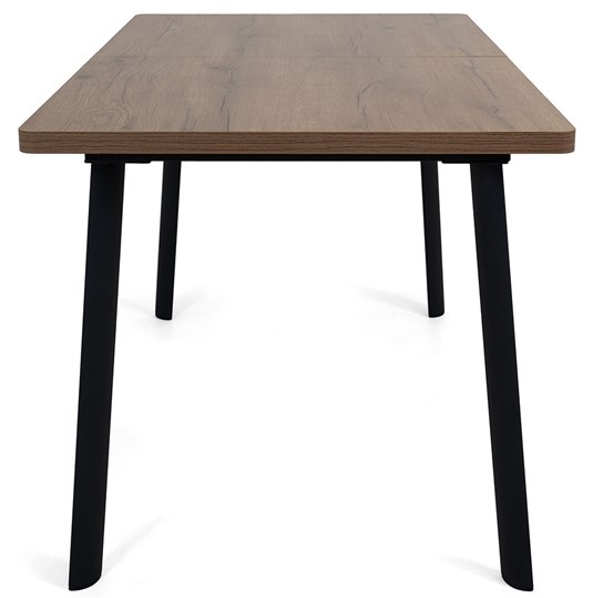 Кухонный стол раздвижной Дали-1L(ноги черные, дуб табако) в Нижнекамске - изображение 2