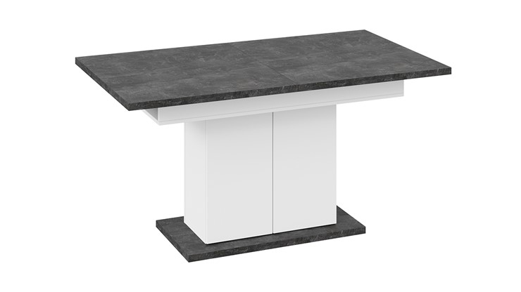 Кухонный стол раскладной Детройт тип 1 (Белый/Ателье темный) в Нижнекамске - изображение 3