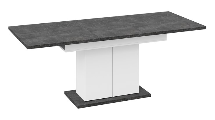 Кухонный стол раскладной Детройт тип 1 (Белый/Ателье темный) в Нижнекамске - изображение 4