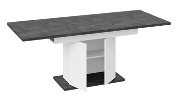 Кухонный стол раскладной Детройт тип 1 (Белый/Ателье темный) в Нижнекамске - предосмотр 5