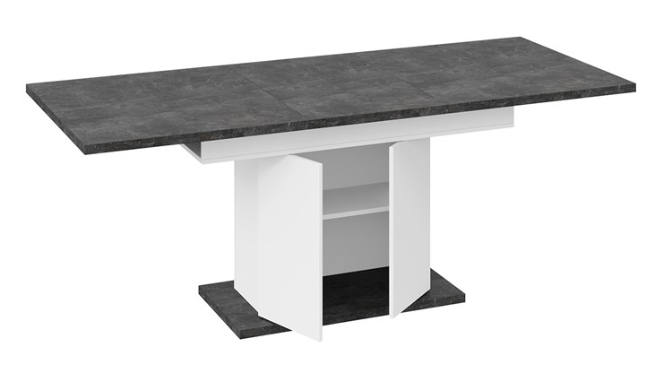 Кухонный стол раскладной Детройт тип 1 (Белый/Ателье темный) в Нижнекамске - изображение 5