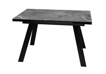 Керамический обеденный стол DikLine DKL140 Керамика Черный мрамор/опоры черные (2 уп.) в Набережных Челнах