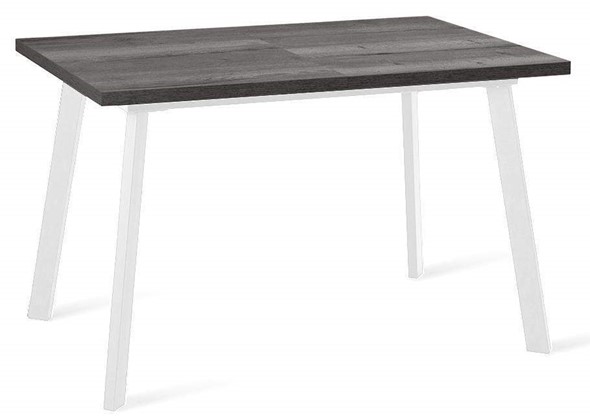 Кухонный стол раскладной Dikline HB120 Сосна Пасадена/ножки белые в Нижнекамске - изображение